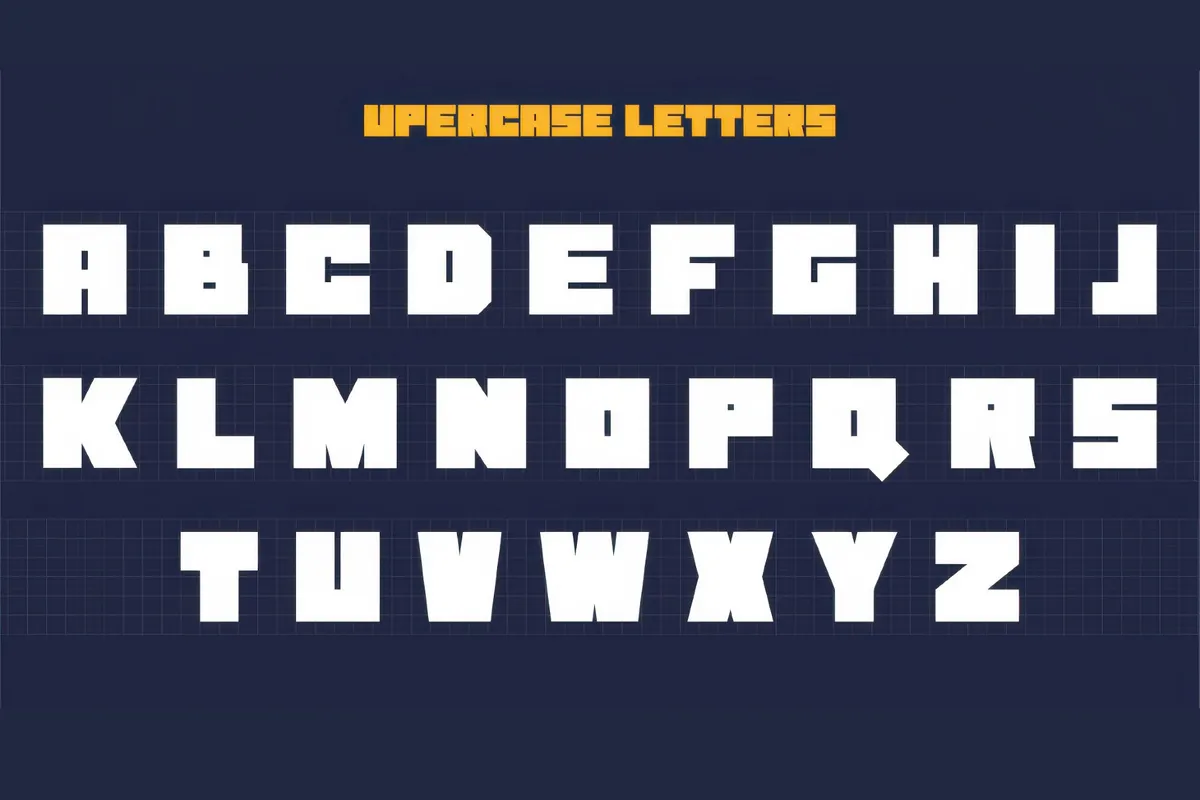Bold Block Font