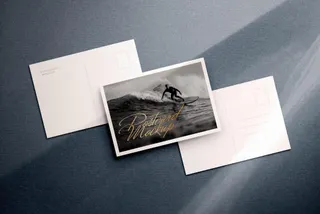 Realistic Postcards Mockup