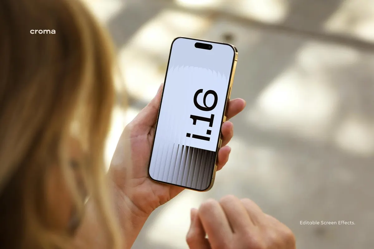 Holding iPhone Mockup