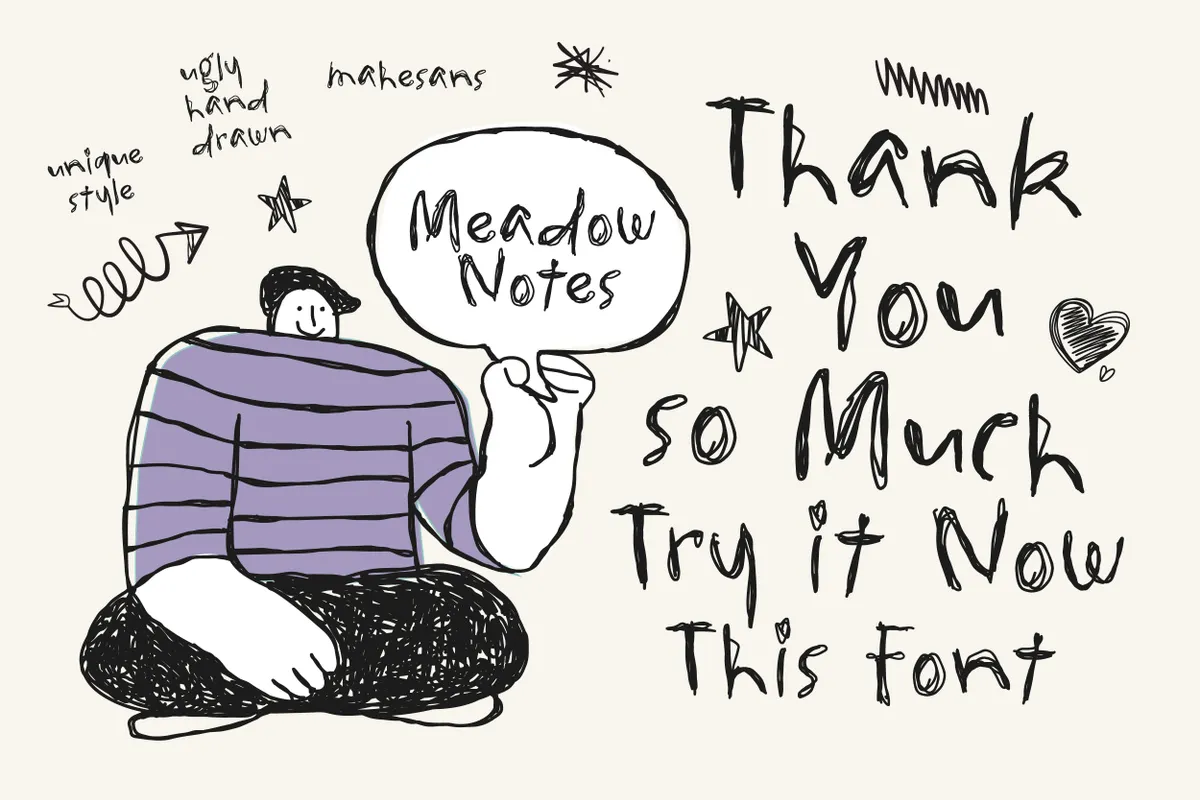 Meadow Notes – Quirky Handwritten Font