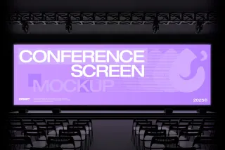 Conference Stage Screen Mockup