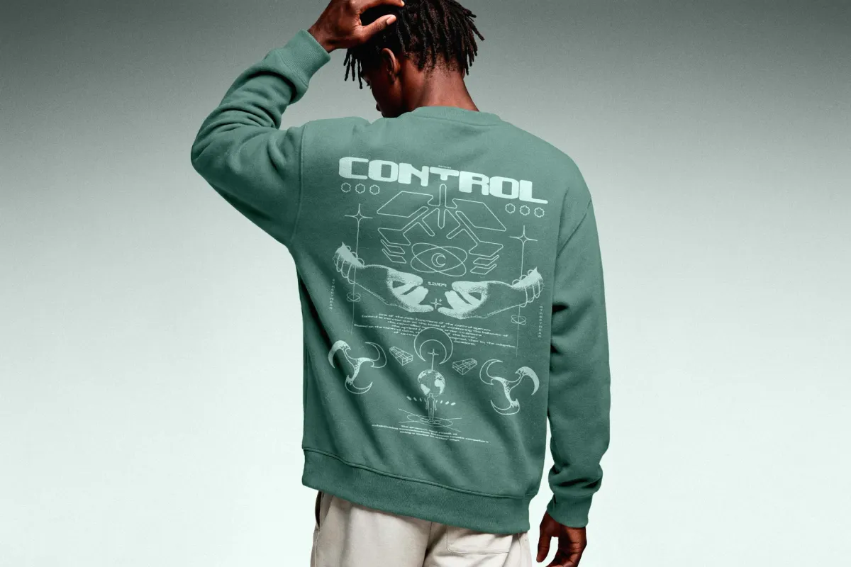 Sweatshirt Mockup Back View