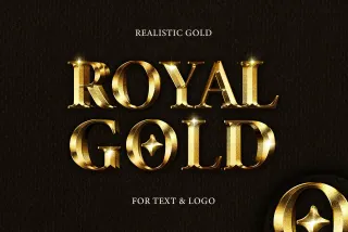 3D Gold Text Effect