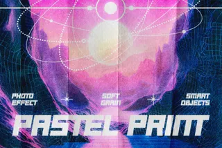 Retro Pastel Print Photo Effect