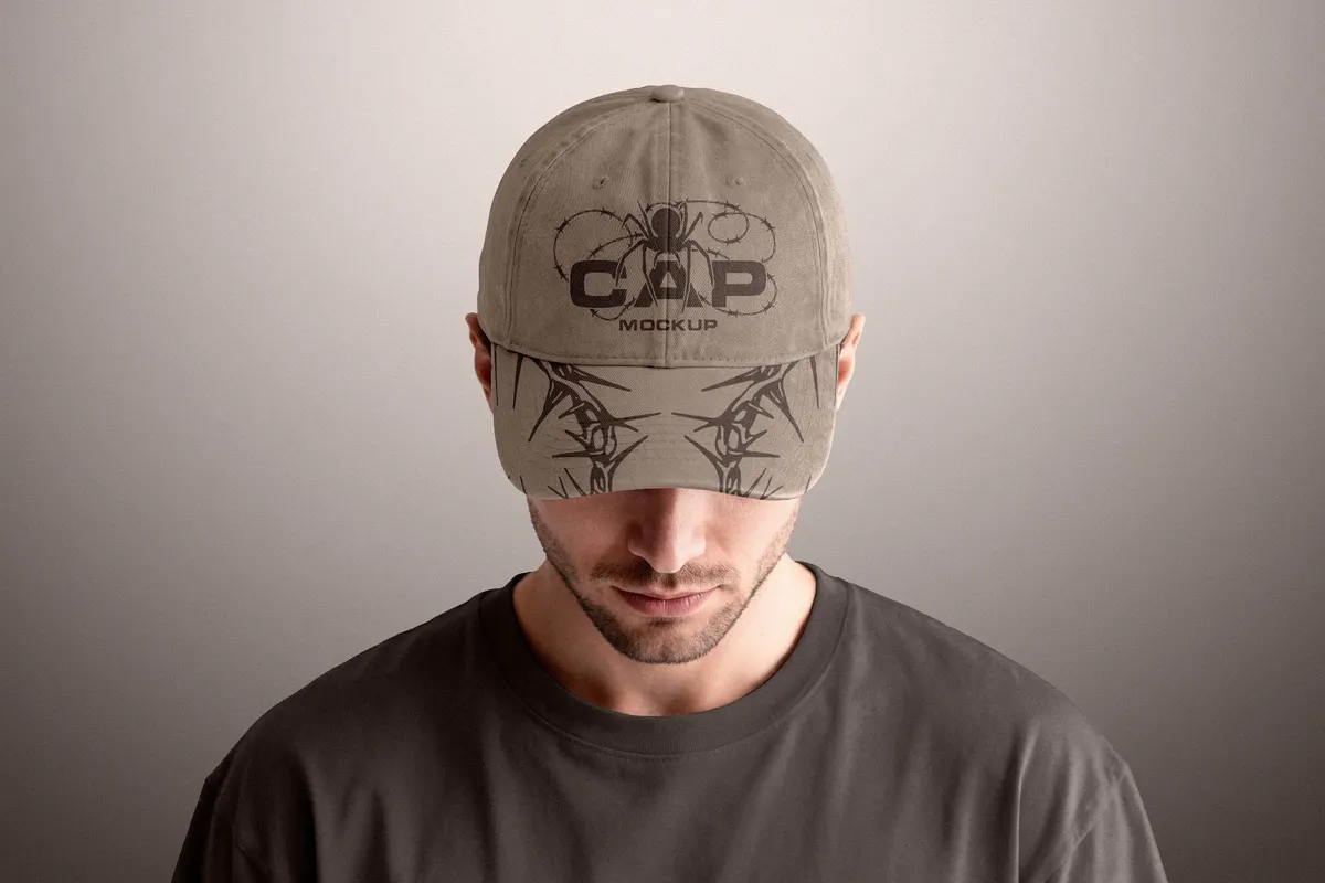 Front View Cap Mockup
