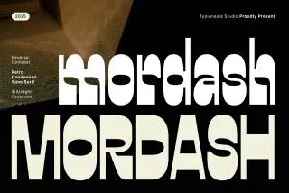 Mordash - Retro Condensed Sans Serif Font