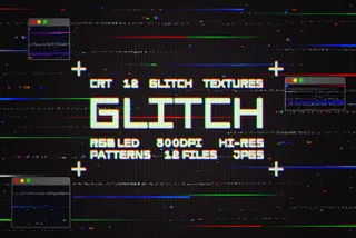 CRT Glitch Textures Collection
