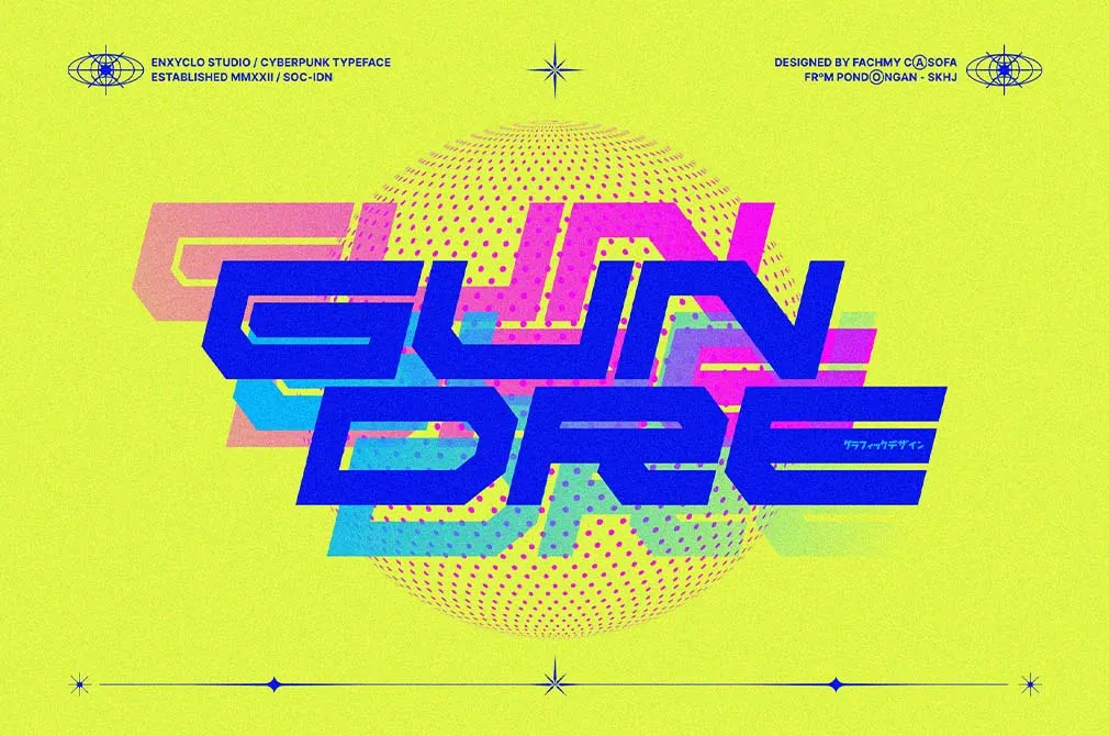 NCL RABEGS | Cyberpunk Font