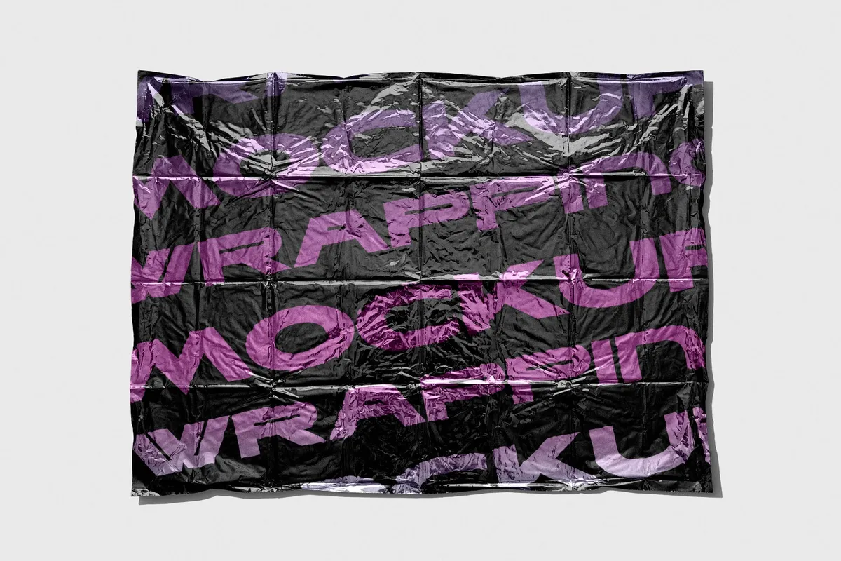 Crumpled Foil Wrapping Mockup