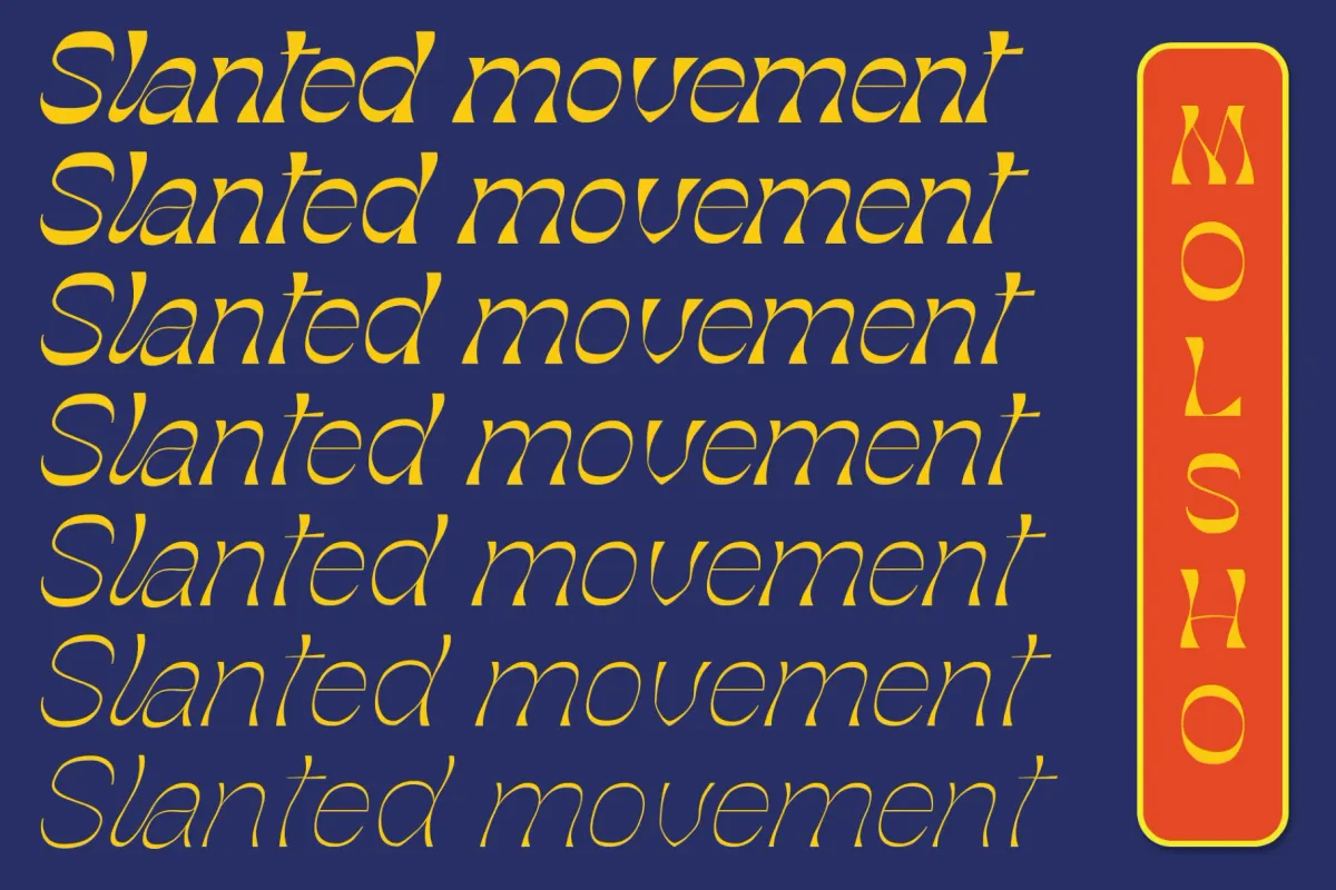 Molex Shoora - Reverse Contrast Font