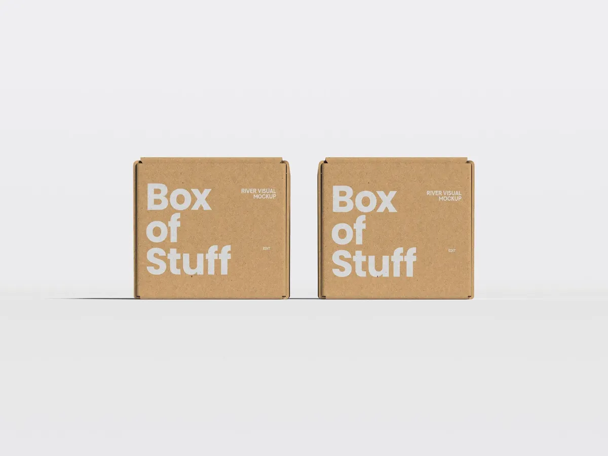 Rectangle Recycled Box Mockup