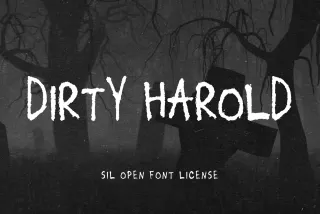 Dirty Harold - Creepy Chalk Font