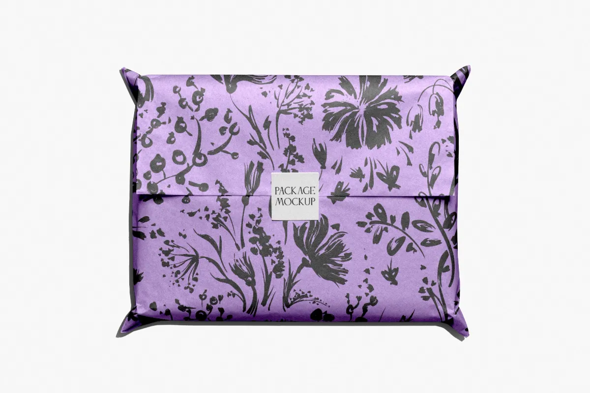 Gift Wrap Package Mockup