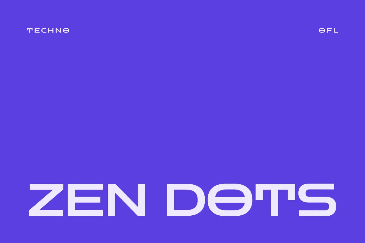 Zen Dots - Retro Futuristic Font
