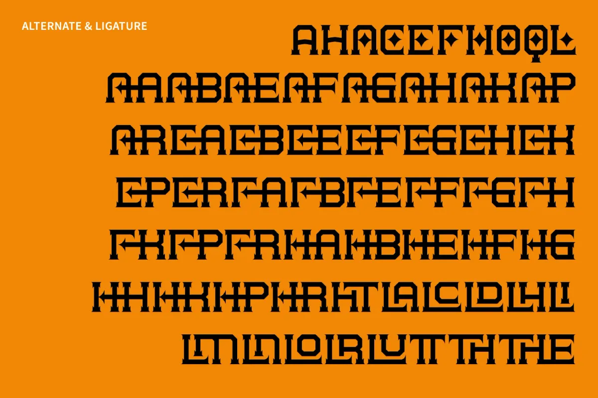 Mafanea - Gothic Monogram Serif Font