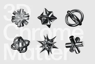 Chrome Matter: Sculptural 3D Chrome Elements