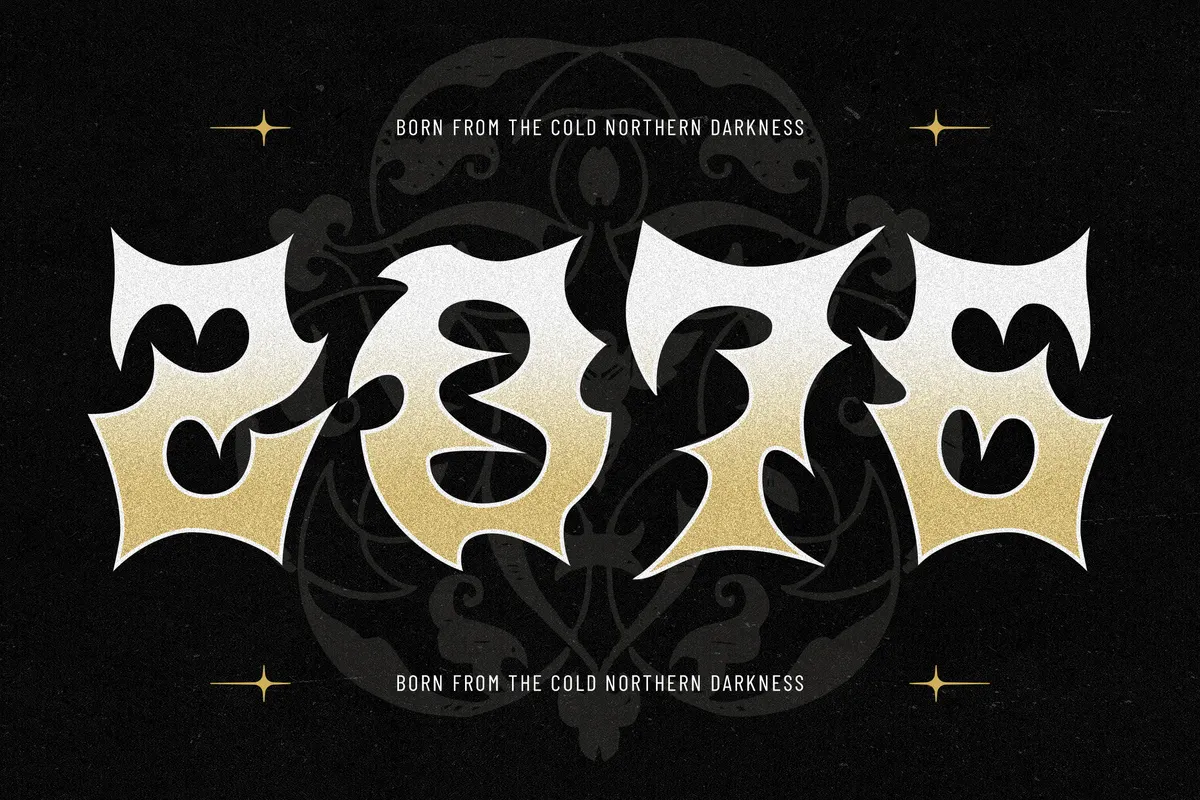 Drivioz - Spiky Black Metal Gothic Font