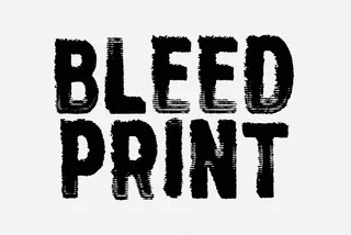 Bleed Print - Distressed Bold Display Font