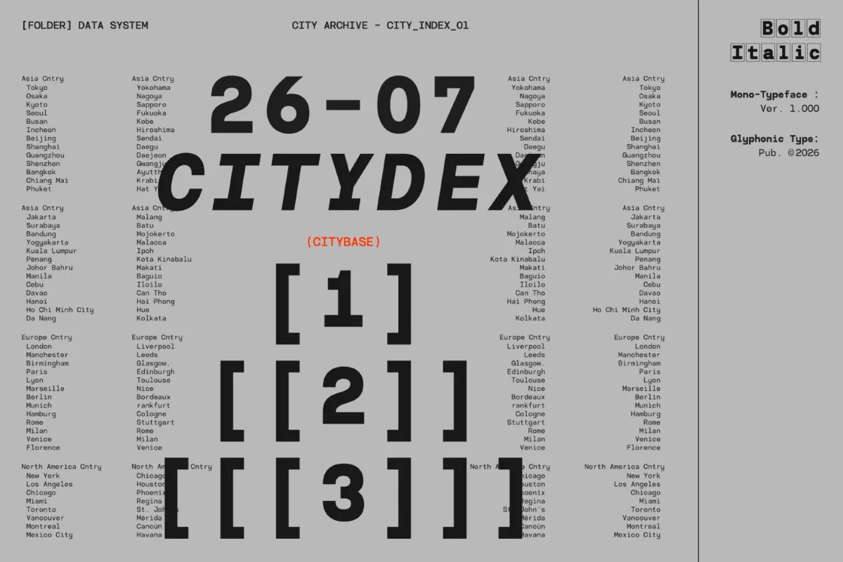 GC Monoglitch — Bold Tech Monospace Font