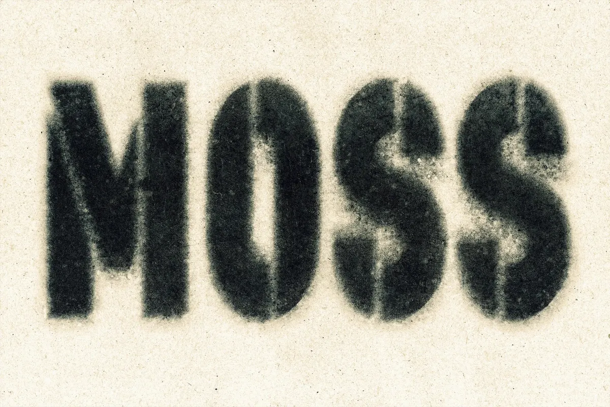 Mossy Charcoal Dust Text Effect