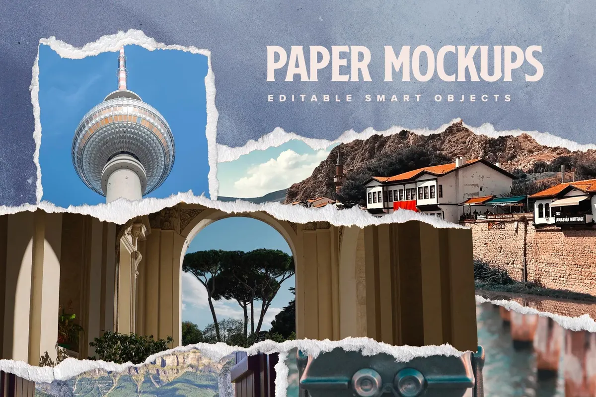 Torn Paper Mockups & Cliparts