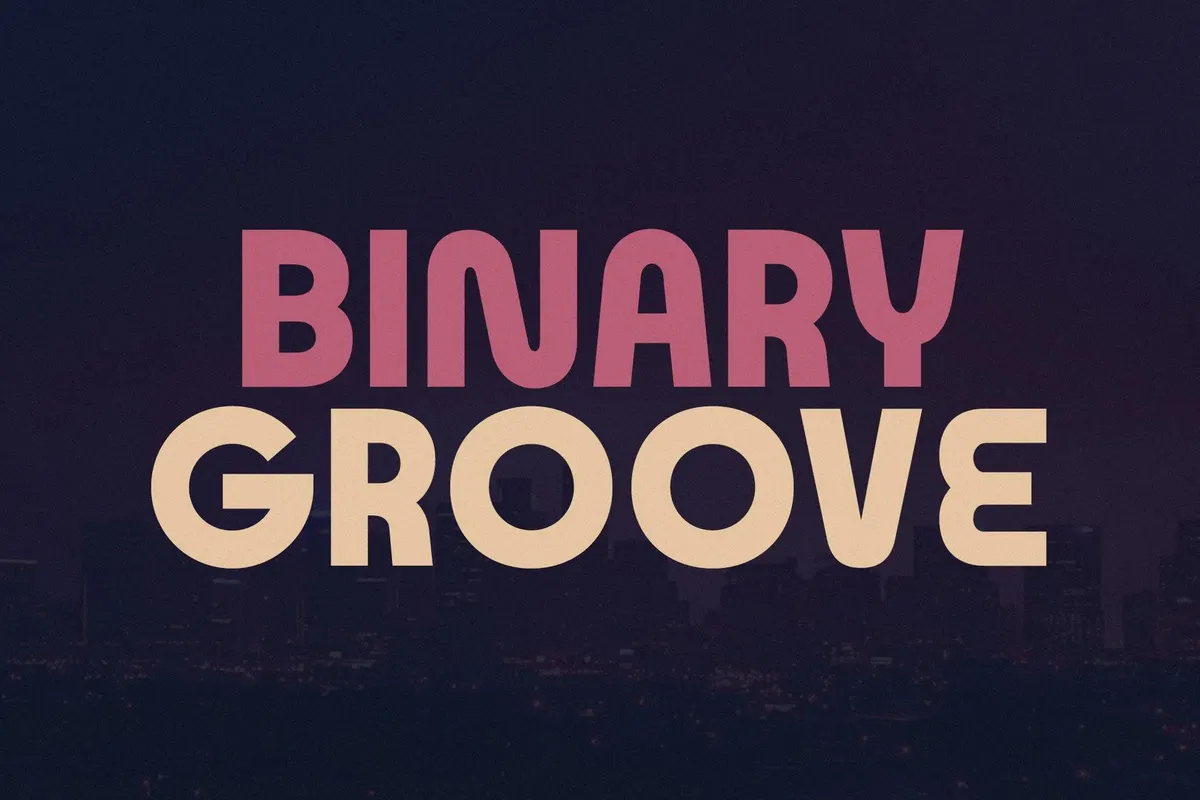 Binary Groove - Groovy 1980's Typeface