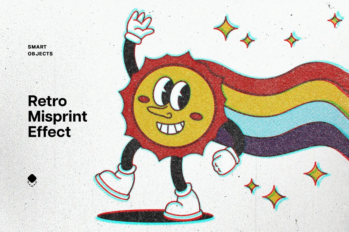 Retro Misprint Design Effect