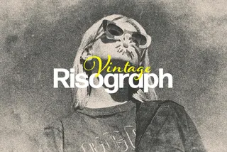 Vintage Risograph Photo Effect