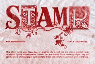 Paper Red Stamp Text Effect