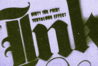 Dirty Ink Print Text Effect