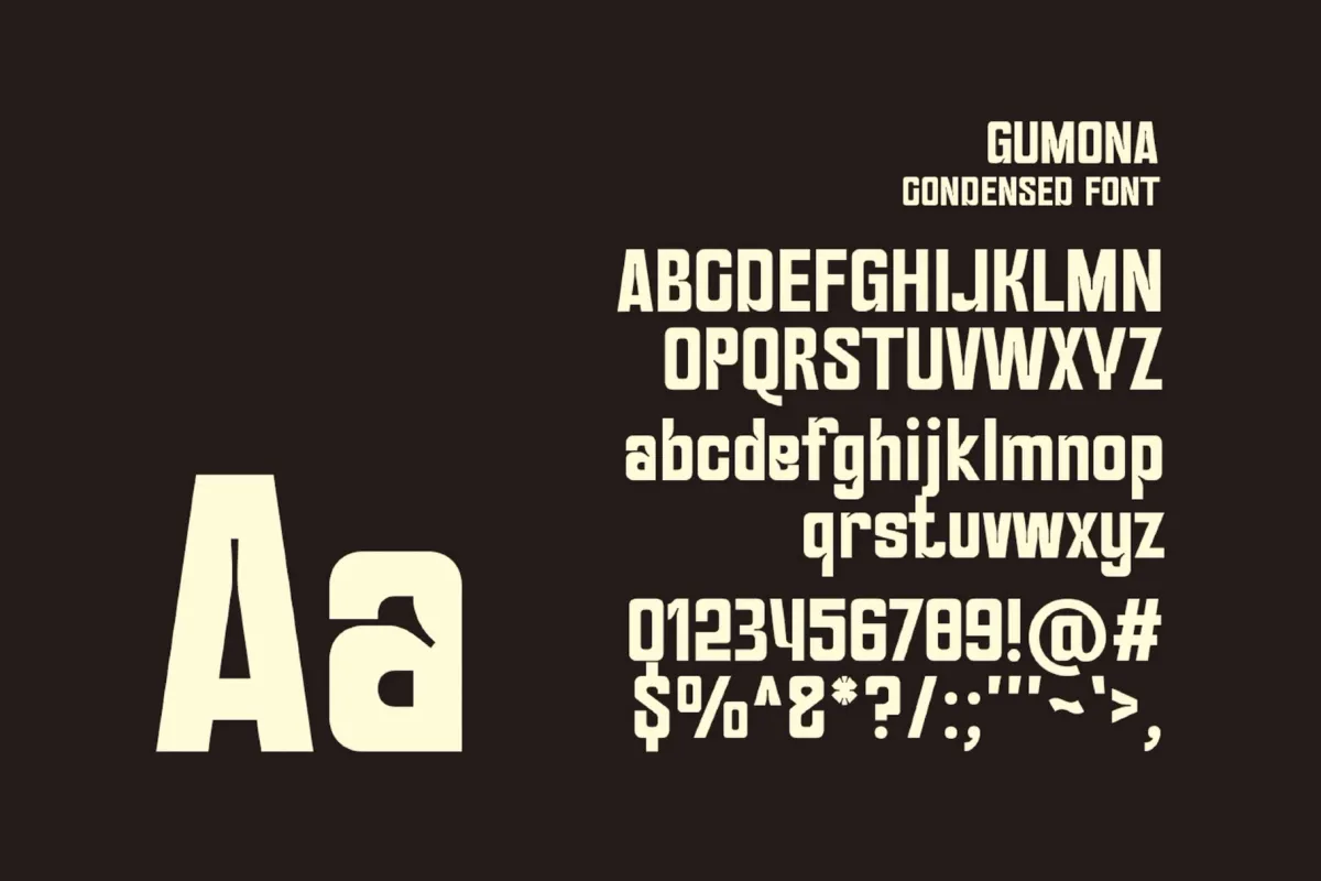 Gumona - Bold Condensed Display Font