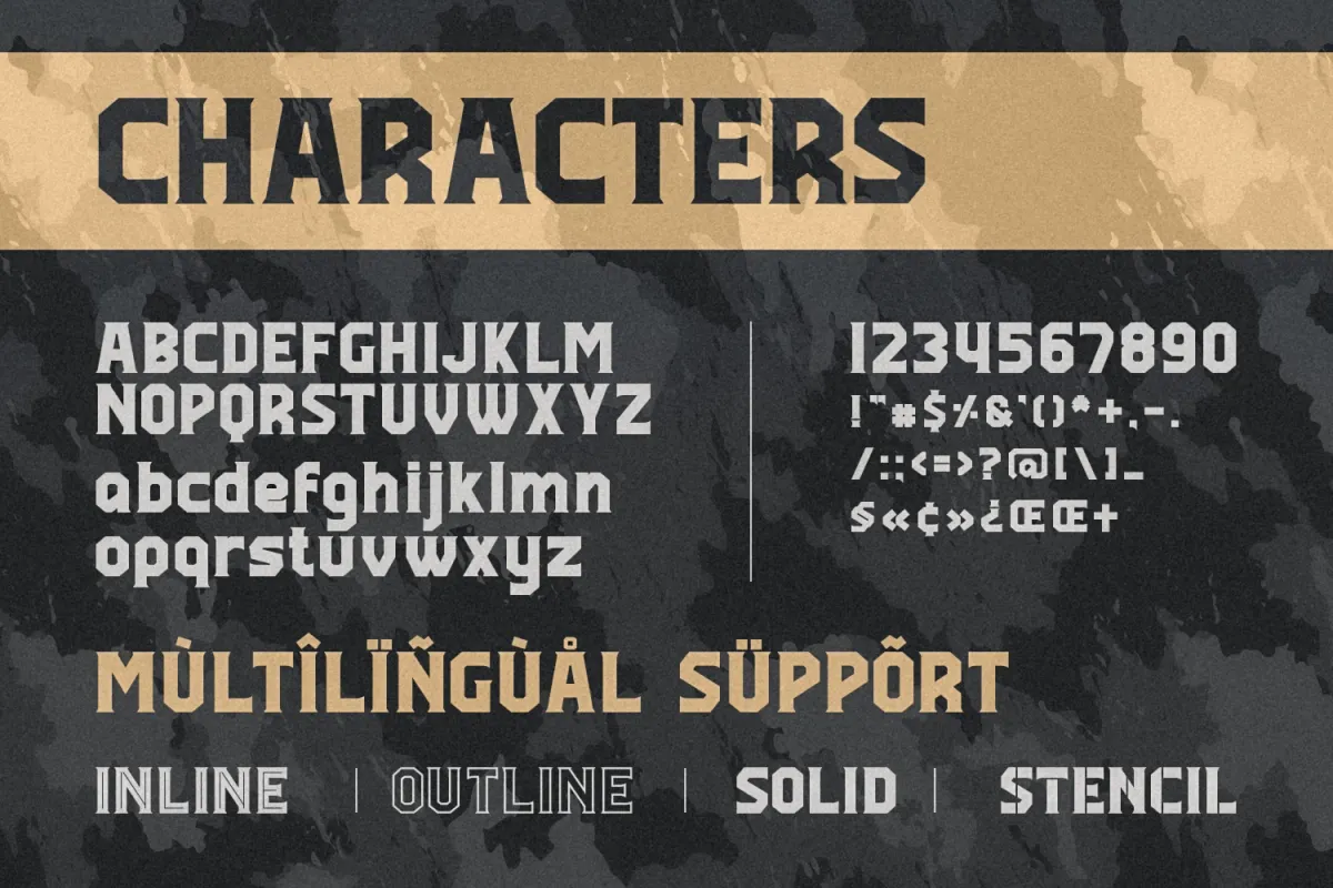 Black Corps - Military Serif Font