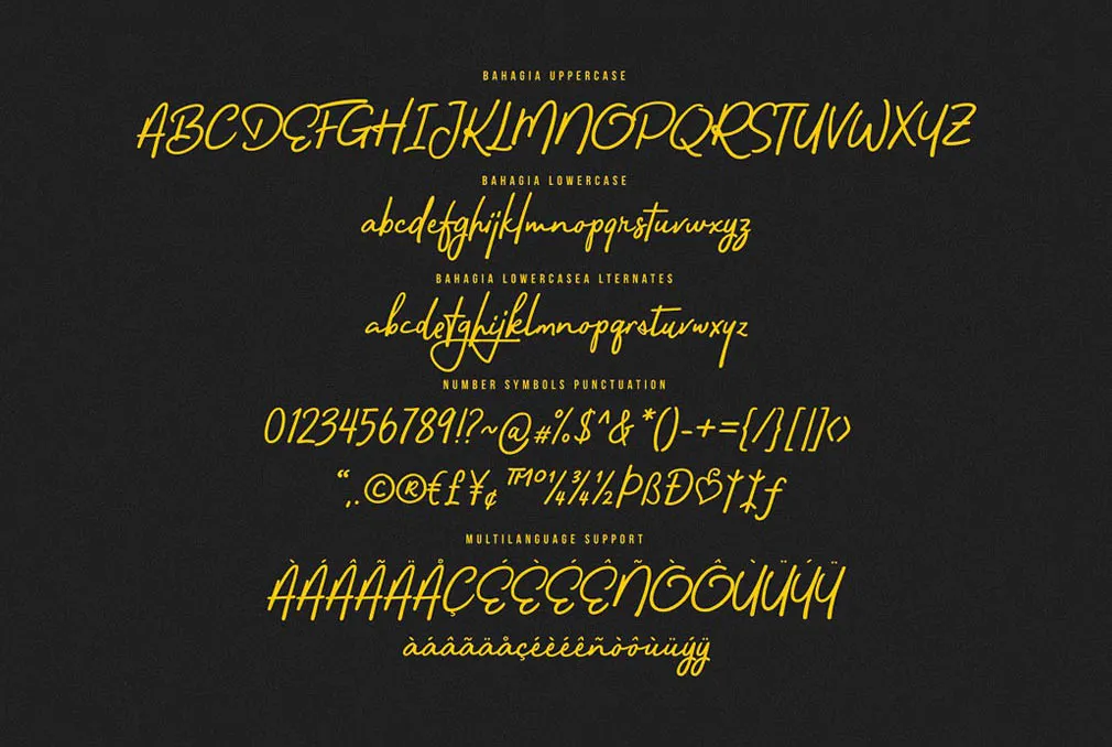 Bahagia Signature Typeface