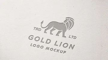 Debossed Paper Logo Mockup