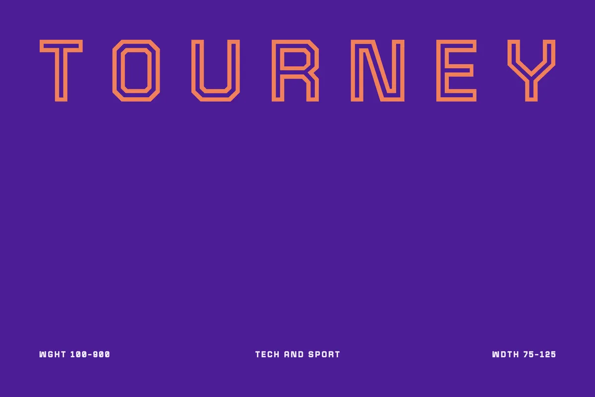 Tourney - Free Outline Font Family