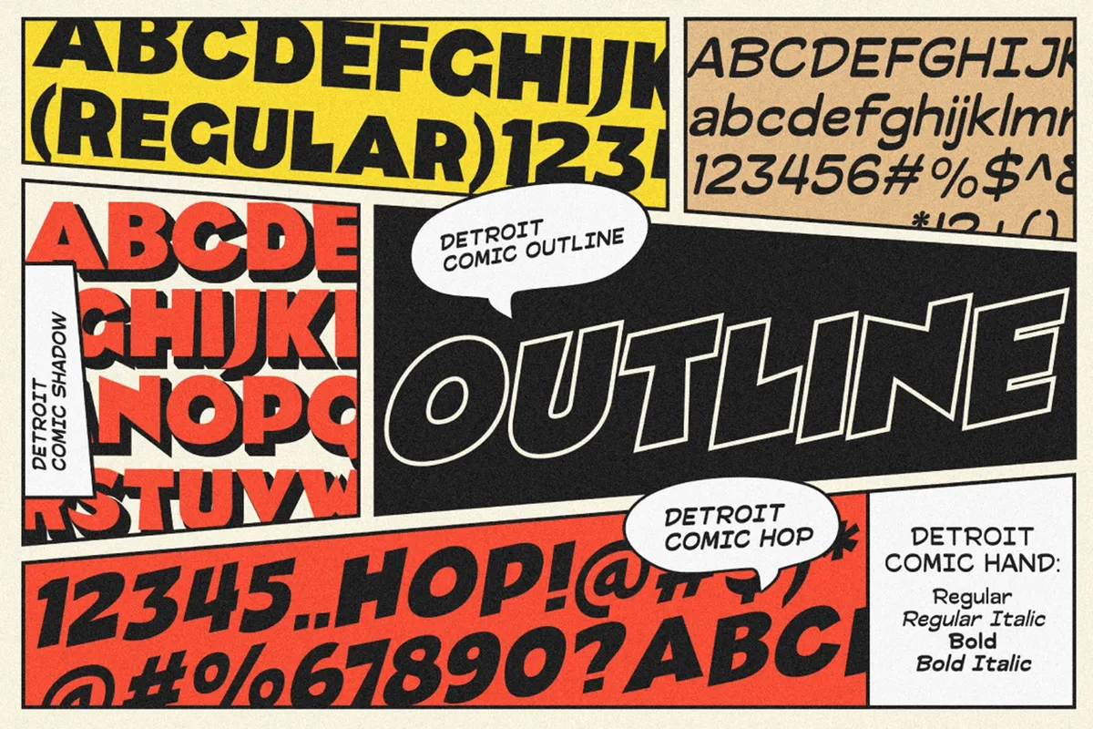 Detroit Comic – Comic Font Pair