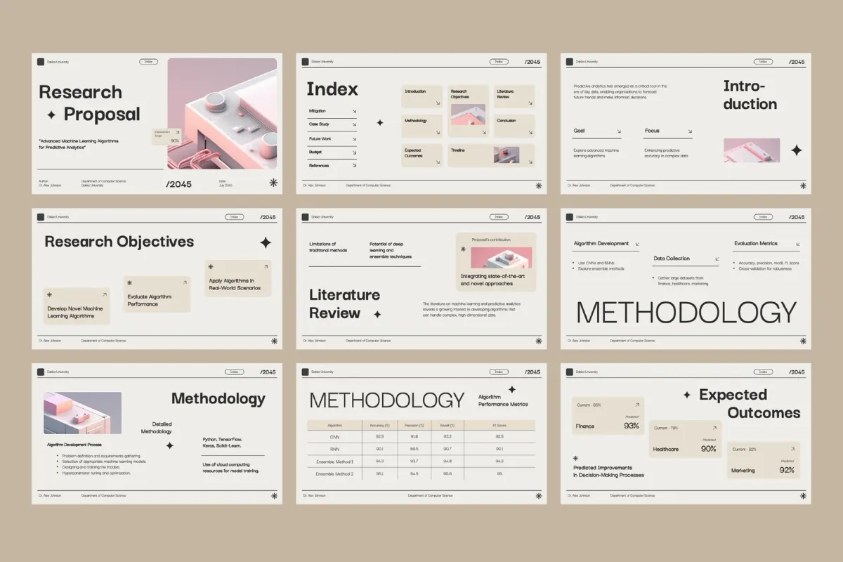 Interactive Research Proposal Powerpoint Template