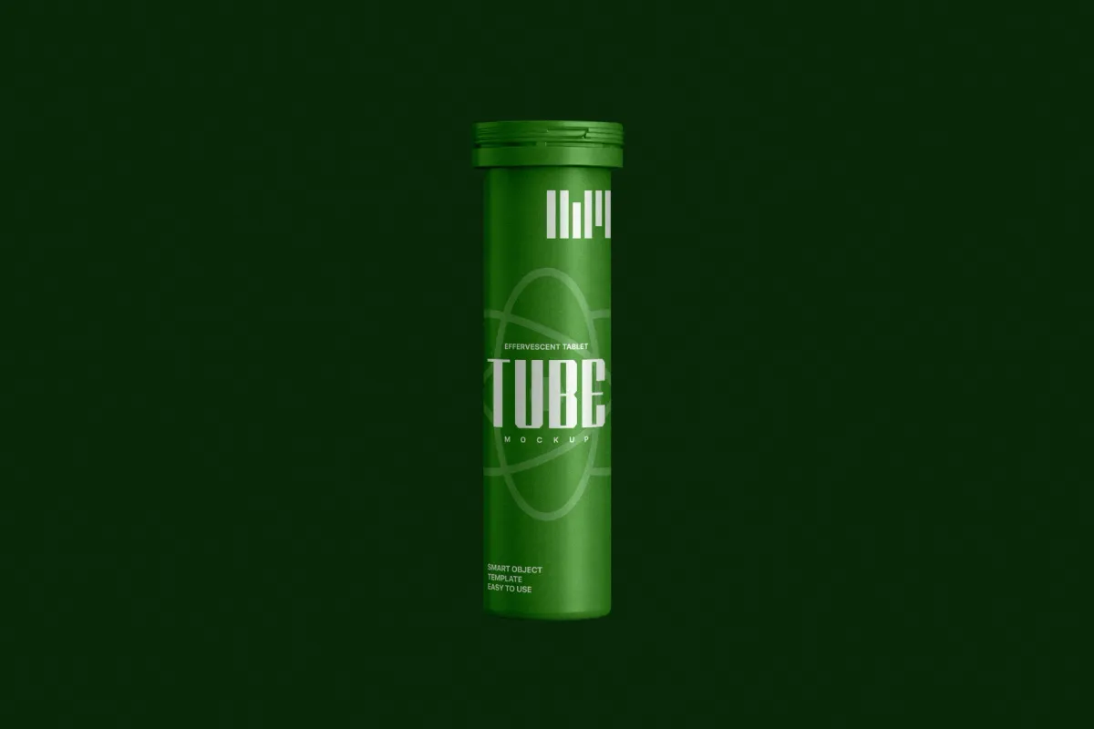 Supplement Tube Mockup Front View