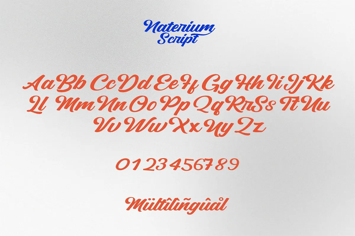 Naterium — Retro Script Font