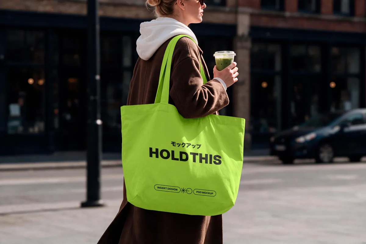 Oversized Tote Bag Mockup