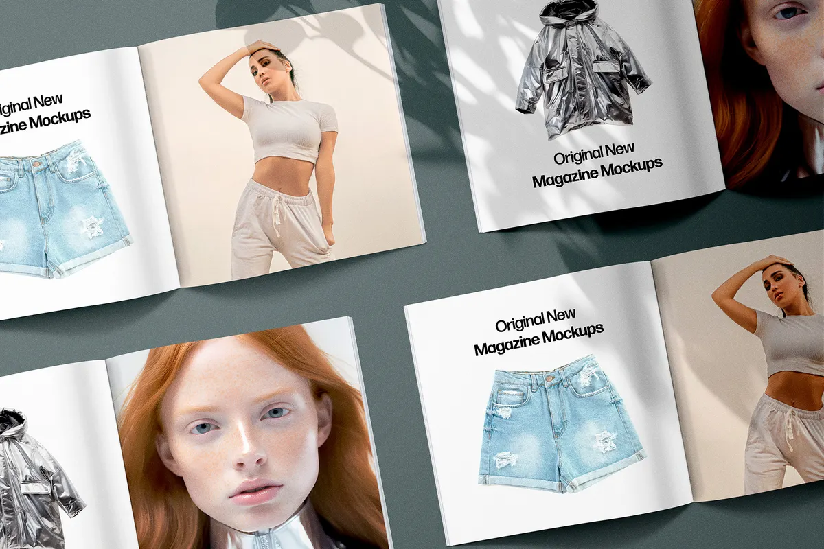 Square Magazine Mockups Collection