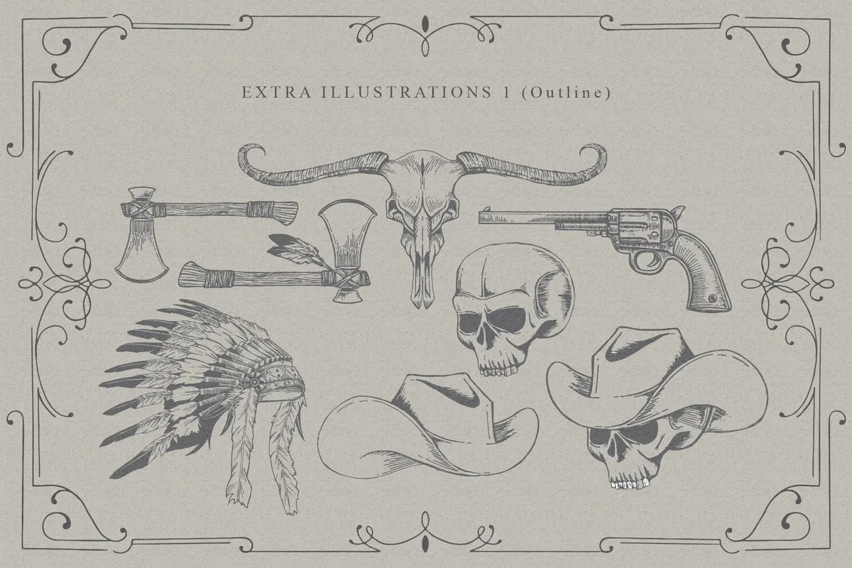 Bullhawk - Vintage Western Font