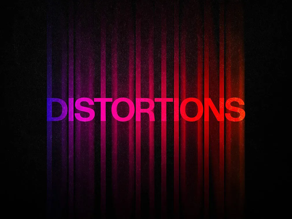 Color Distortion Text Effect