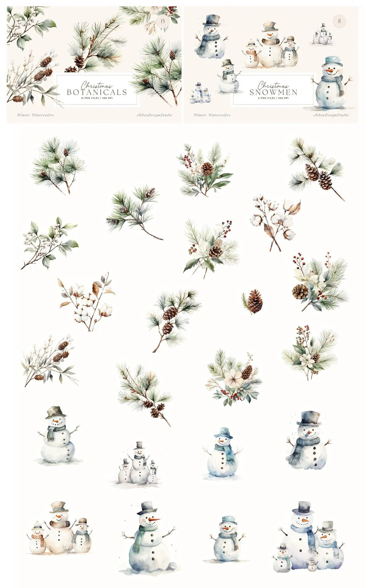 Christmas Watercolor Collection
