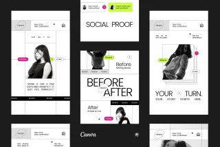 Client Reviews Canva Templates