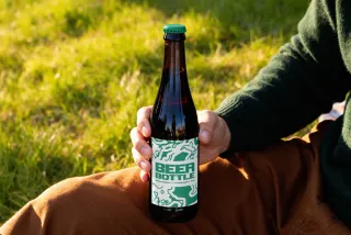 Beer Bottle Mockup in Hand
