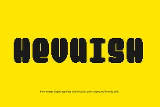Hevuish - Retro Game Font Font