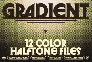 Color Halftone Gradient Textures