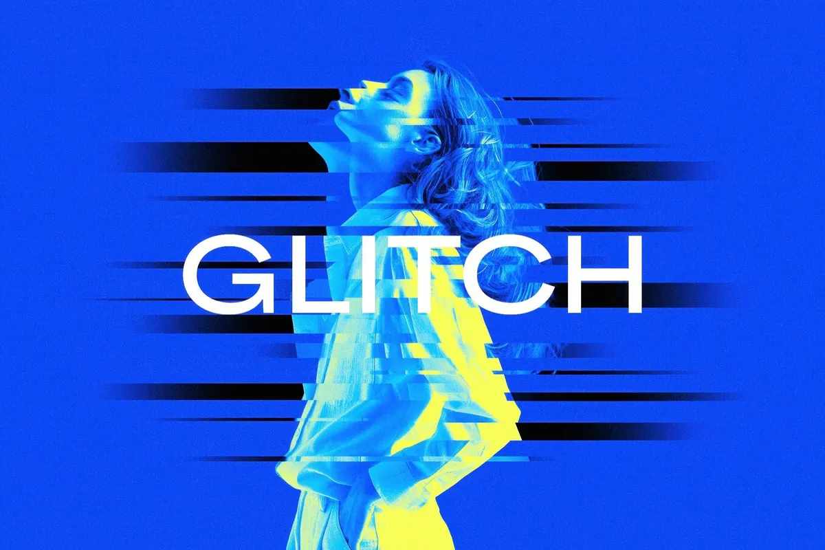 Glitch Duotone Photo Effect