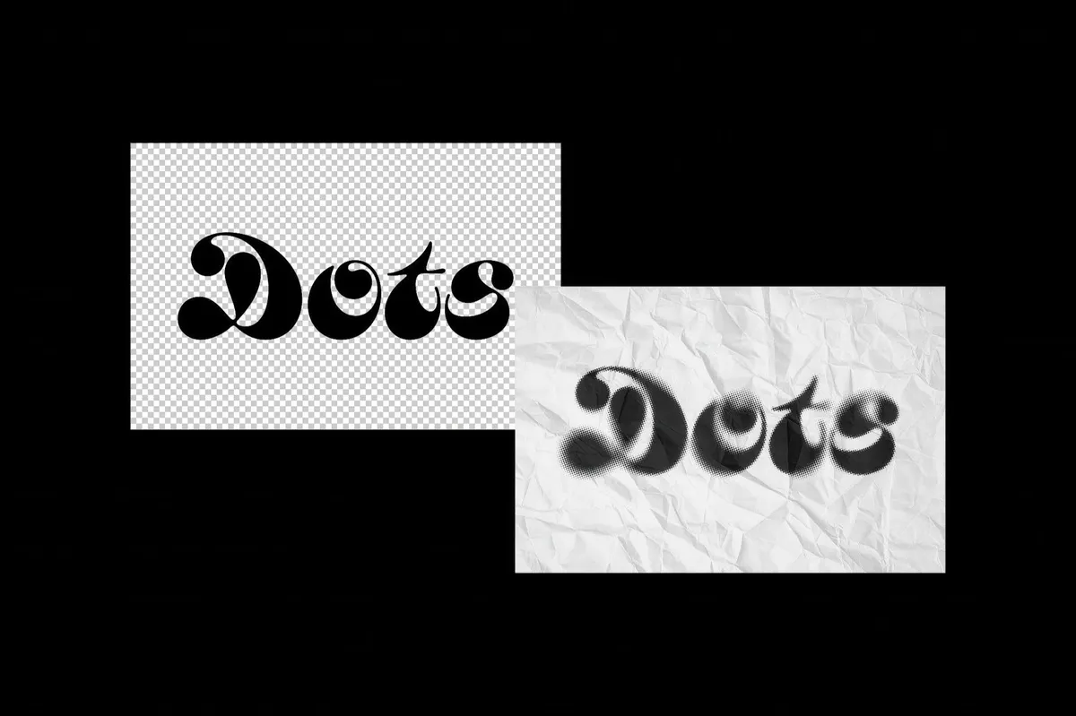 Halftone Dots Text Effect